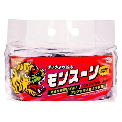 アース虫よけ線香 モンスーン 100巻 虫除け アウトドア 害虫対策 1個 アース製薬