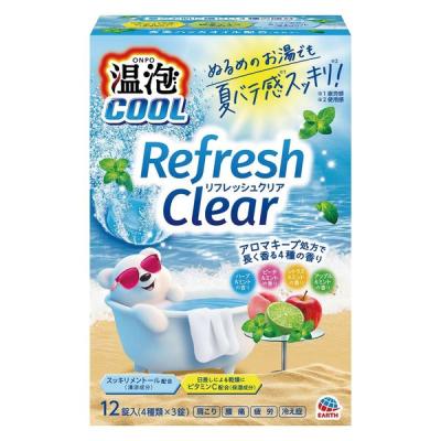 入浴剤　☆らぶりーぼーん☆ LOHACO - 入浴剤 炭酸 温泡 ONPO リフレッシュクリア 夏用 1箱（4種×3