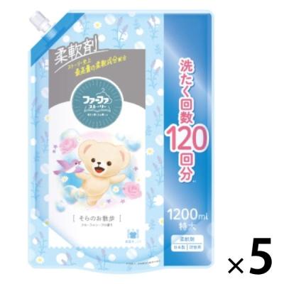 ファーファ ストーリー そらのお散歩 フローラルソープの香り 詰め替え 特大 1200mL 1セット（1個×5） 柔軟剤 NSファーファ ・ジャパン