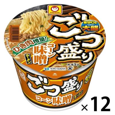 LOHACO - ごつ盛り コーン味噌ラーメン138g（90g） 1セット（1個×12
