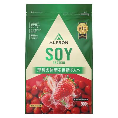 【アウトレット】アルプロン ソイプロテイン ストロベリー風味 1袋（900g）ALPRON