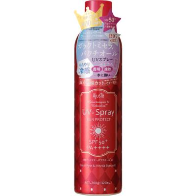 【アウトレット】アジャステ ガラクトミセス＆バクチオール UVスプレー フレッシュペアー＆フリージアブーケ  SPF50+ PA++++　大容量
