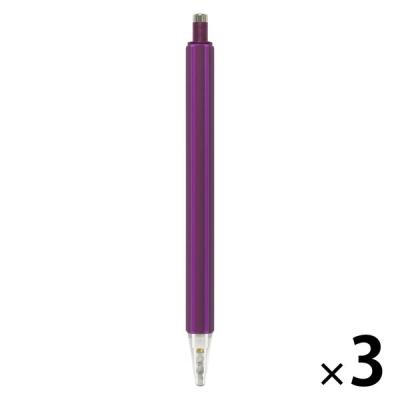 【アウトレット】ナカバヤシ ロジカルシャープペン 1.3ｍｍ バイオレット LSPー01NーV 1セット（1本×3）