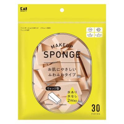 【アウトレット】ファンデーションスポンジ　バリュー（NR）ウェッジ30P 貝印