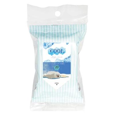 【アウトレット】数量限定 COOLボディシート あざらし シトラスシャボンの香り 20枚入 ほんやら堂