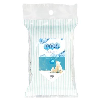 【アウトレット】数量限定 COOLボディシート しろくま ピュアシャボンの香り 20枚入 ほんやら堂