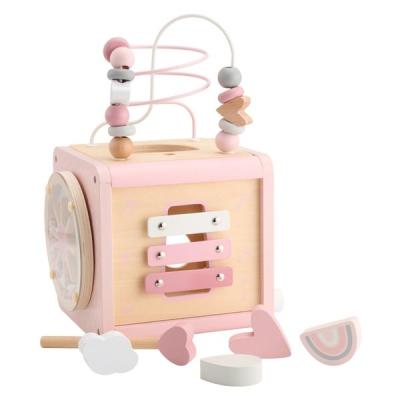 【アウトレット】labellabel アクティビティキューブ ピンク 1個 エデュテ おもちゃ 12か月〜