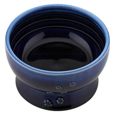 【アウトレット】ハッピーダイニング 脚付ウォーターボウル 日本製 ブルー 1個 猫壱 新入荷