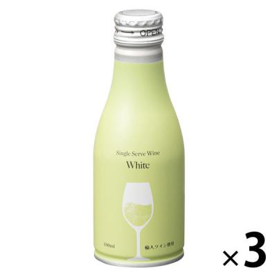 【アスクル・ロハコ限定】ワイン白ワイン シングルサーブワイン ボトル缶 180ml 3本 やや辛口 小容量 オリジナル