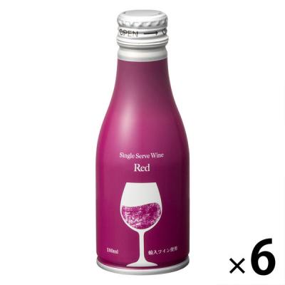 【アスクル・ロハコ限定】ワイン 缶ワイン 赤ワイン シングルサーブワイン ボトル缶 180ml 6本 中口 小容量 オリジナル