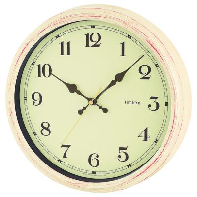 【アウトレット】ノア精密 MAG（マグ） 電波時計　エアリアルレトロ ステップ秒針 直径280ｍｍ ホワイト W-571 WH