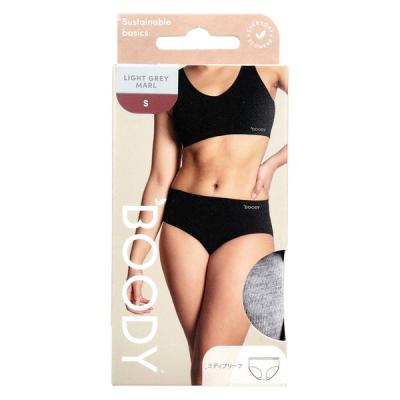 【アウトレット】Jorico　Enterprises　BOODY　ミディブリーフ　Sサイズ　ライトグレー　1箱