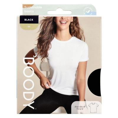 【アウトレット】Jorico　Enterprises　BOODY　クルーネックＴシャツ　Mサイズ　ブラック　1箱