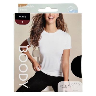 【アウトレット】Jorico　Enterprises　BOODY　クルーネックＴシャツ　Sサイズ　ブラック　1箱