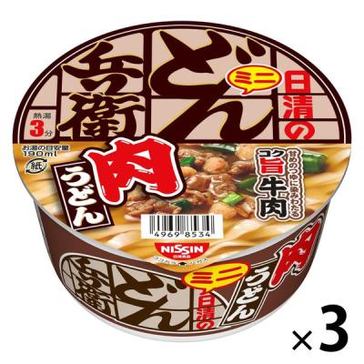日清のどん兵衛　肉うどんミニ　1セット(1個×3) 日清食品