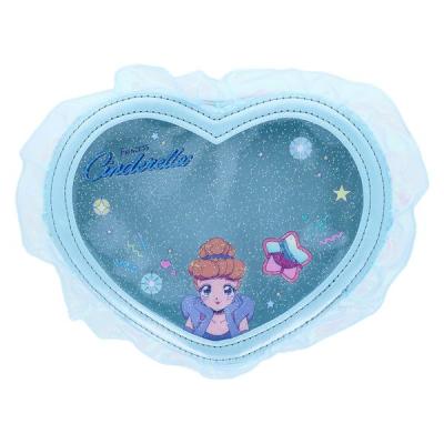 【アウトレット】サンスター文具 ハート型クリアポーチ バレエコア シンデレラ S2334399 1個