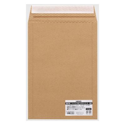【アウトレット】HEIKO 紙製クッション付き宅配平袋 茶 220×310mm 封かんシール付 1袋（10枚入） 004192027