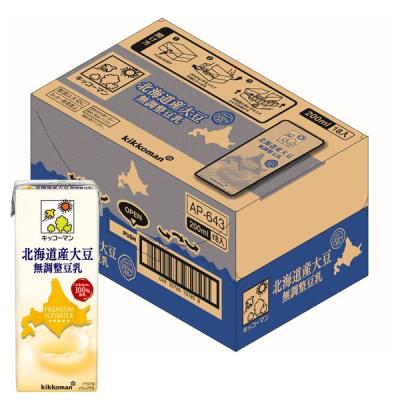 キッコーマン 北海道産大豆無調整豆乳 200ml 1箱（18本入）