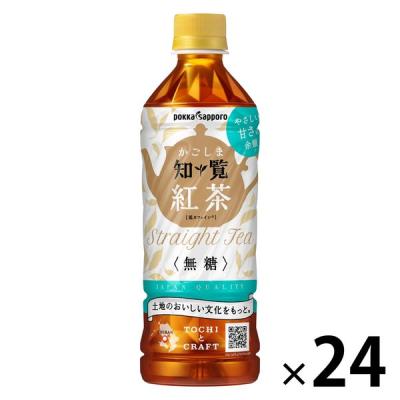 ポッカサッポロ かごしま知覧紅茶無糖500ml WU53 1セット(1セット(6本)×24)