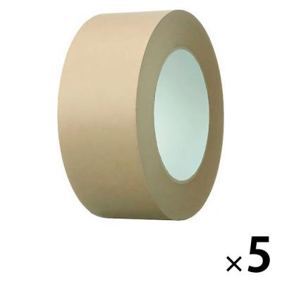 アスクル 重ね貼りできるクラフトテープ 茶 1セット(1巻×5) オリジナル