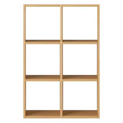 LOHACO - 無印良品 スタッキングシェルフセット 3段×2列 オーク材 幅82