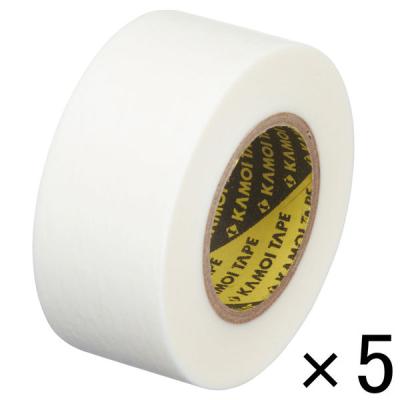 カモ井加工紙 マスキングテープ 24mm×18m 5巻 白 KMT750WH24 1パック(5巻入) オリジナル