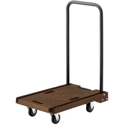 アスクル 樹脂製折りたたみ台車100kg ブラウン 1台 オリジナル