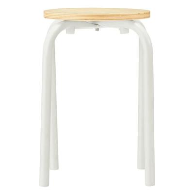無印良品 スチールパイプスタッキングスツール 幅28.5×奥行28.5×高さ45cm 良品計画