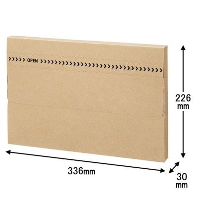 アスクル 薄型ダンボールケース 外寸:約縦226×横336×厚30mm 1パック(10枚入) オリジナル