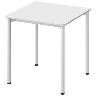 アスクル マルチワークテーブル 幅700×奥行700mm ホワイト×ホワイト AWT-7070(WH/MWH) 1台 オリジナル