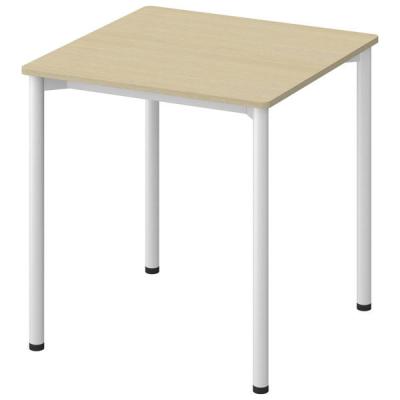 アスクル マルチワークテーブル 幅700×奥行700mm ライトウッド×ホワイト AWT-7070(LW/MWH) 1台 オリジナル