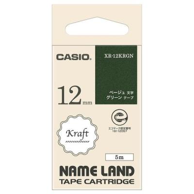 カシオ計算機 カシオ ネームランドテープ クラフト XR-12KRGN 1個