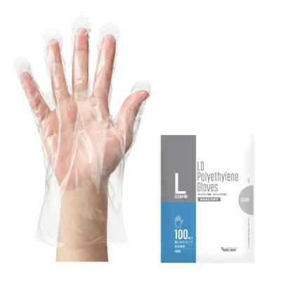 川西工業 ポリエチレン手袋 片エンボス クリア L #2016 1袋(100枚入)