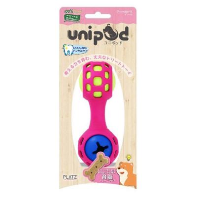 【ワゴンセール】ユニポッド（unipod）ダンベル ピンク 1個 犬 おもちゃ
