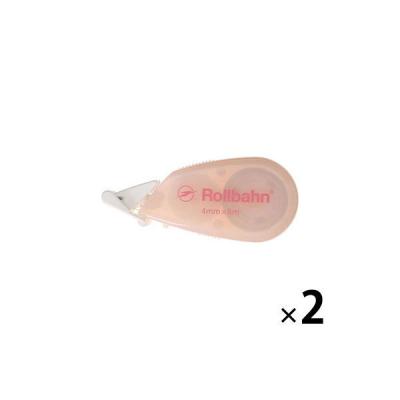 ロルバーン 修正テープ 幅4mm×6m ライトピンク 使いきりタイプ デルフォニックス（Rollbahn） 2個