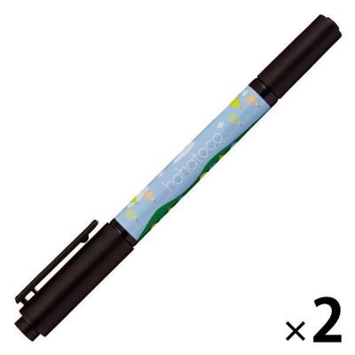 三菱鉛筆（uni） なまえペン パワフルネーム hahatoco（ハハトコ） ツイン（細・極細） 黒 2本 PNA155THT1P24