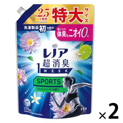 【アウトレット】レノア 超消臭1WEEK スポーツ シトラス 詰め替え 特大 770mL 1セット（1個×2） 柔軟剤 P＆G