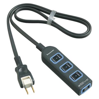 延長コード 電源タップ 1m 4個口 ザ・タップX（安全設計扉・パッキン付コンセント） WHA2514BKP パナソニック