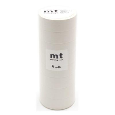 カモ井加工紙 マスキングテープ mt マットホワイト 無包装 幅15mm 8巻 MT08P208R