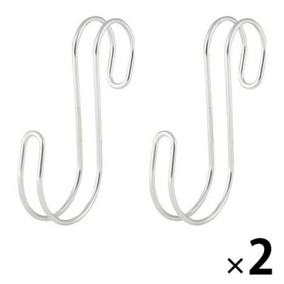 無印良品 ステンレス横ブレしにくいS字フック 小 2個入 約5cm×1×9.5cm 1セット（1袋（2個入）×2） 良品計画