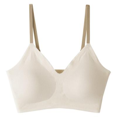 無印良品 レディース 婦人 肌あたりがやさしいリブブラジャー Ｍ アイボリー 良品計画