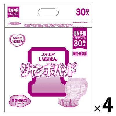 いちばん　ジャンボパッド　1箱　(120枚：30枚×4パック入）　カミ商事　