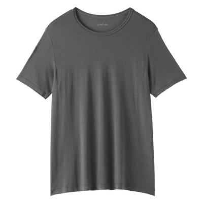 無印良品 紳士 脇に縫い目のない なめらか クルーネック半袖Ｔシャツ 紳士Ｓ チャコールグレー 良品計画