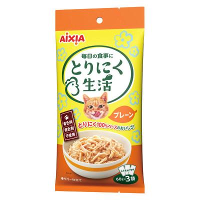 とりにく生活 プレーン（60g×3袋）1袋 アイシア キャットフード 猫用 パウチ