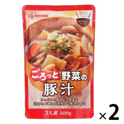 レトルト惣菜 豚汁 500g 1セット（2個） アイリスフーズ レトルトパウチ