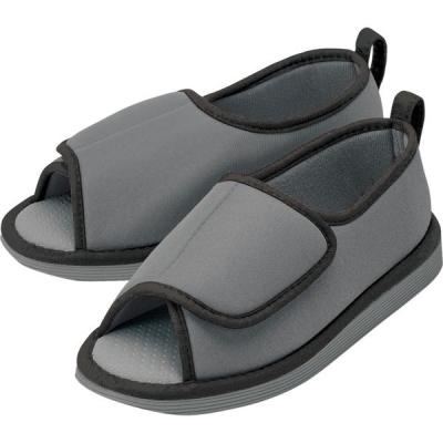 竹虎 転倒予防シューズ つま先なし グレー M 091303 1足 W1798