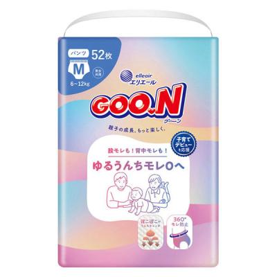 GOO.NパンツM6個[新品未開封] LOHACO - グーン おむつ パンツ Mサイズ（6〜12kg）1パック（52枚入