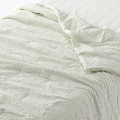 無印良品 綿 サッカー織 薄掛ふとん Ｓ １４０×１９０ｃｍ グリーン 良品計画