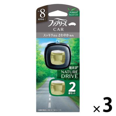 ファブリーズ 車エアコン送風口用 消臭芳香剤 フォレストミストの香り 2.5mL 1セット（1パック（2個入）×3） 消臭剤 芳香剤 P＆G