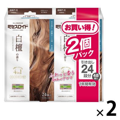 ミセスロイド 引き出し・衣装ケース用 1年防虫 白檀の香り 2パック（1箱（24個入）×4個） 白元アース